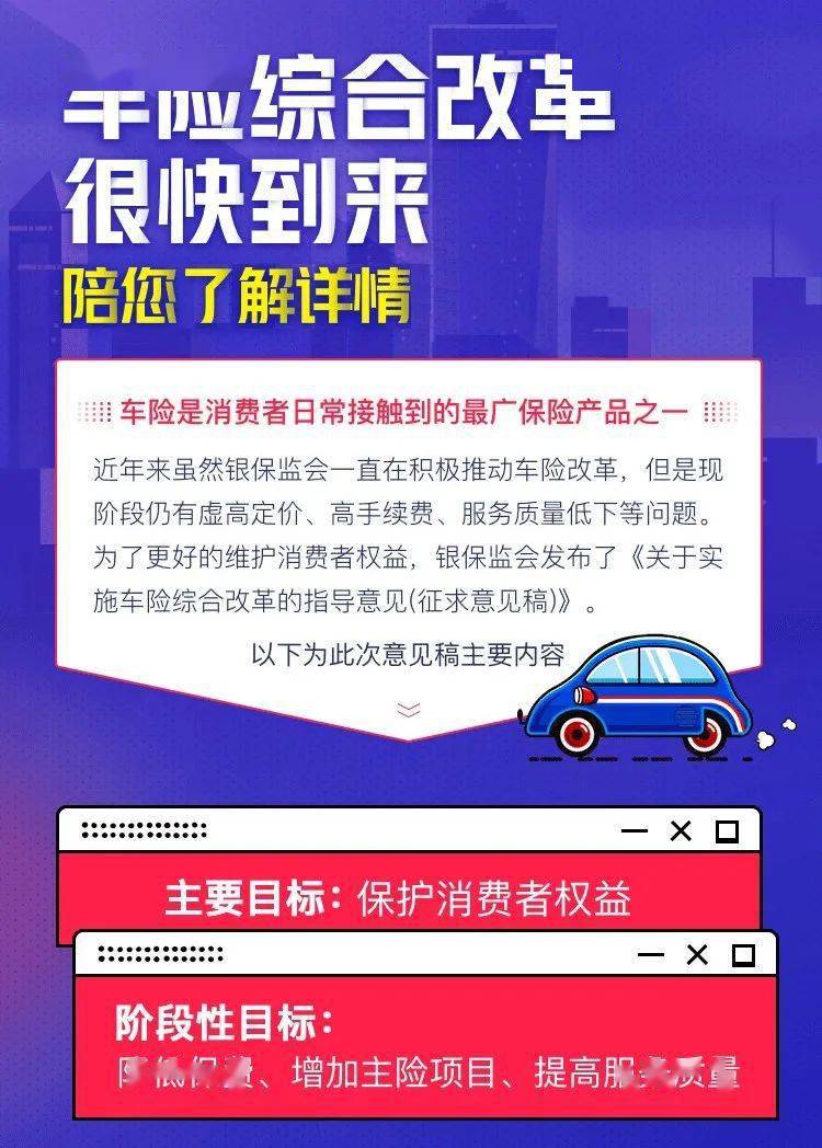 《車險綜合改革》全面解讀，今日起開始實施 